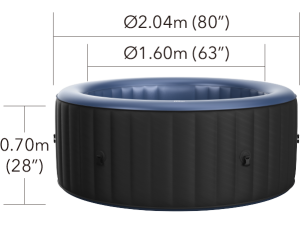 СПА-бассейн 204х70см "Bergen" 930л, круглый, аэромассаж